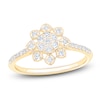 Thumbnail Image 1 of Multi-Diamond Flower Fashion Ring 1/3 ct tw 14K Yellow Gold