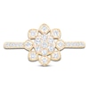 Thumbnail Image 3 of Multi-Diamond Flower Fashion Ring 1/3 ct tw 14K Yellow Gold