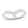 Thumbnail Image 1 of Marquise & Round-Cut Diamond Contour Fashion Ring 1/5 ct tw 14K White Gold