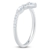 Thumbnail Image 2 of Marquise & Round-Cut Diamond Contour Fashion Ring 1/5 ct tw 14K White Gold