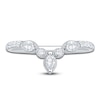 Thumbnail Image 3 of Marquise & Round-Cut Diamond Contour Fashion Ring 1/5 ct tw 14K White Gold