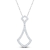 Thumbnail Image 1 of Diamond Shield Necklace 1/3 ct tw 14K White Gold 18&quot;