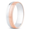 Thumbnail Image 2 of Men's Brushed Wedding Band 14K Two-Tone Gold 6mm