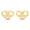 Thumbnail Image 1 of Italia D'Oro Heart Mariner Link Stud Earrings 14K Yellow Gold