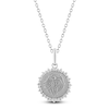 Thumbnail Image 1 of Diamond Zodiac Leo Medallion Necklace 1/3 ct tw Sterling Silver 18&quot;