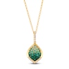 Thumbnail Image 1 of Le Vian Emerald Ombré Necklace 1/8 ct tw Diamonds 14K Honey Gold 19&quot;