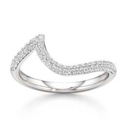 J'Lure Lab-Created Diamond Contour Wedding Band 3/8 ct tw 18K White Gold