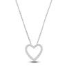 Thumbnail Image 1 of Lab-Created Diamond Heart Outline Necklace 1/4 ct tw 14K White Gold 18&quot;