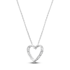 Thumbnail Image 4 of Lab-Created Diamond Heart Outline Necklace 1/4 ct tw 14K White Gold 18&quot;