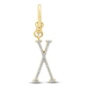 Thumbnail Image 1 of Charm'd by Lulu Frost Diamond Letter X Charm 1/8 ct tw Pavé Round 10K Yellow Gold