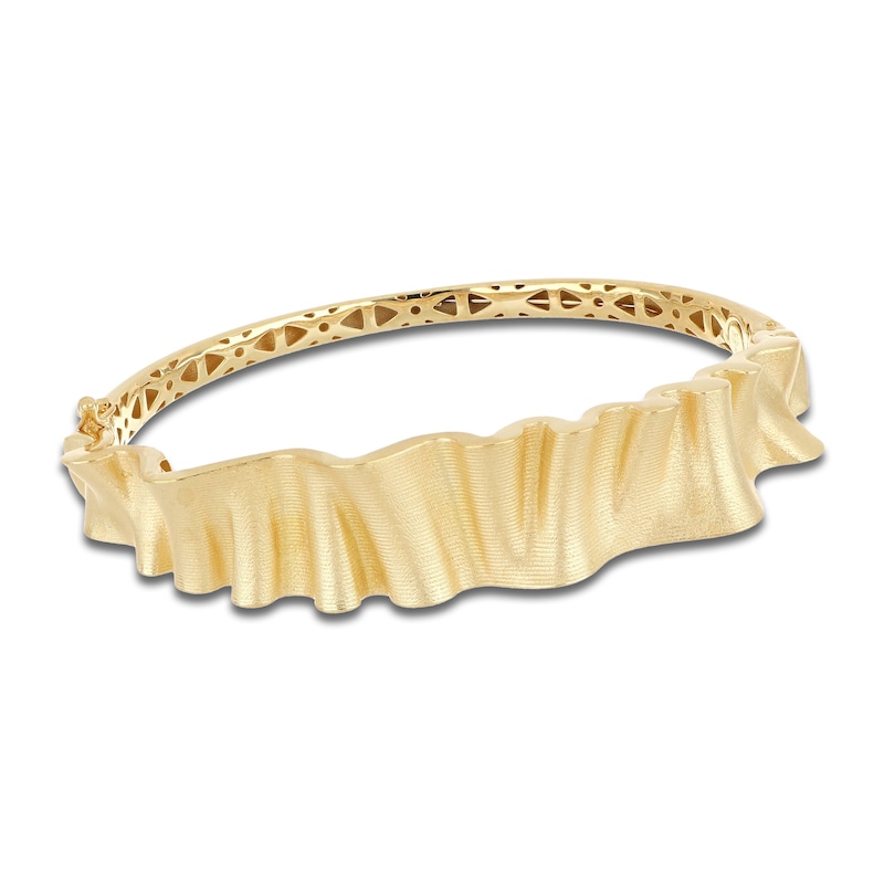 Main Image 1 of Italia D'Oro Ribbon Bangle Bracelet 14K Yellow Gold