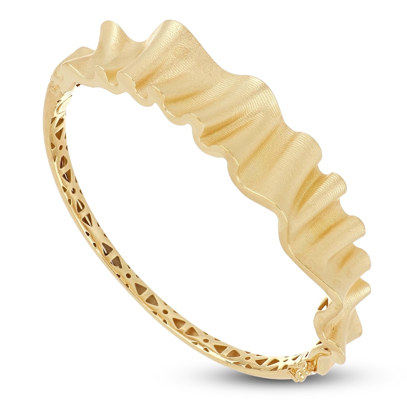 Main Image 2 of Italia D'Oro Ribbon Bangle Bracelet 14K Yellow Gold