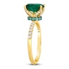 Thumbnail Image 3 of Le Vian Oval-Cut Natural Emerald Ring 1/4 ct tw Diamonds 14K Honey Gold