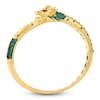 Thumbnail Image 3 of Le Vian Natural Ruby & Emerald Dragon Bangle Bracelet 1/5 ct tw Diamonds 14K Honey Gold