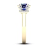 Thumbnail Image 2 of Natural Blue Sapphire & Diamond Ring 1/6 ct tw Round 10K Yellow Gold