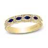 Thumbnail Image 1 of Kirk Kara Natural Blue Sapphire Anniversary Band Diamond Accents 18K Yellow Gold