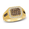 Thumbnail Image 1 of Le Vian Men's Chocolate Diamond Ring 1 ct tw Round 14K Honey Gold