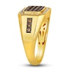 Thumbnail Image 4 of Le Vian Men's Chocolate Diamond Ring 1 ct tw Round 14K Honey Gold