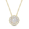 Thumbnail Image 1 of Natural White Moonstone Necklace 14K Yellow Gold