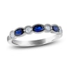 Thumbnail Image 1 of Vera Wang WISH Natural Blue Sapphire Band 1/8 ct tw Diamonds 10K White Gold