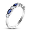 Thumbnail Image 2 of Vera Wang WISH Natural Blue Sapphire Band 1/8 ct tw Diamonds 10K White Gold