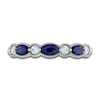 Thumbnail Image 3 of Vera Wang WISH Natural Blue Sapphire Band 1/8 ct tw Diamonds 10K White Gold