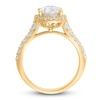 Thumbnail Image 3 of Lab-Created Diamond Engagement Ring 2-3/4 ct tw Oval/Round 14K Yellow Gold