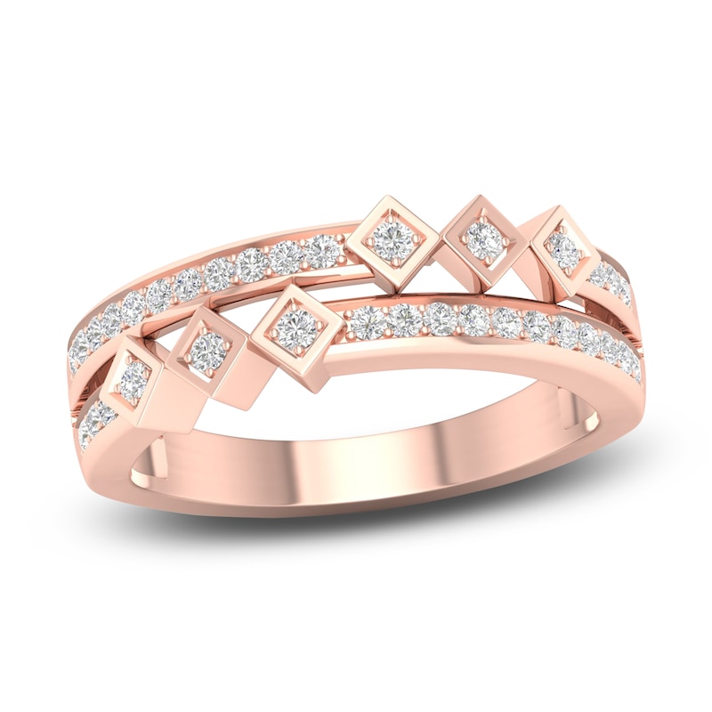 Main Image 1 of Diamond Stackable Ring 1/5 ct tw Round 14K Rose Gold