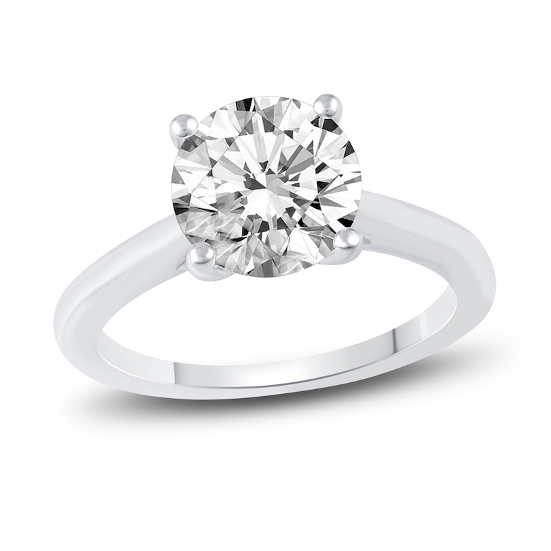 Lab-Created Diamond Solitaire Engagement Ring 2-1/2 ct tw Round 14K White Gold (F/VS2)