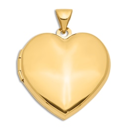 High-Polish Heart Family Locket Charm 14K Yellow Gold