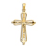 Thumbnail Image 3 of Diamond Accent Cross Charm Round 14K Yellow Gold