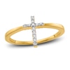 Thumbnail Image 1 of Diamond Cross Ring 1/15 ct tw Round 14K Yellow Gold