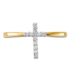 Thumbnail Image 2 of Diamond Cross Ring 1/15 ct tw Round 14K Yellow Gold