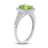 Thumbnail Image 2 of Natural Peridot Ring 1/3 ct tw Diamonds 14K White Gold