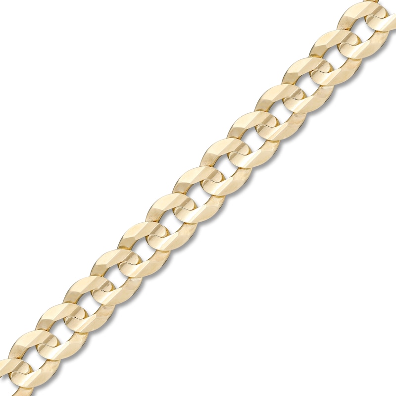 Solid Curb Bracelet 10K Yellow Gold 8.5"