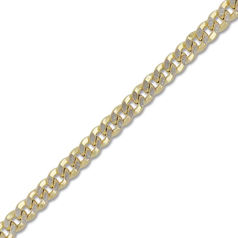 Main Image 2 of Semi-Solid Curb Chain Bracelet 14K Yellow Gold 8.5&quot; 11.2mm