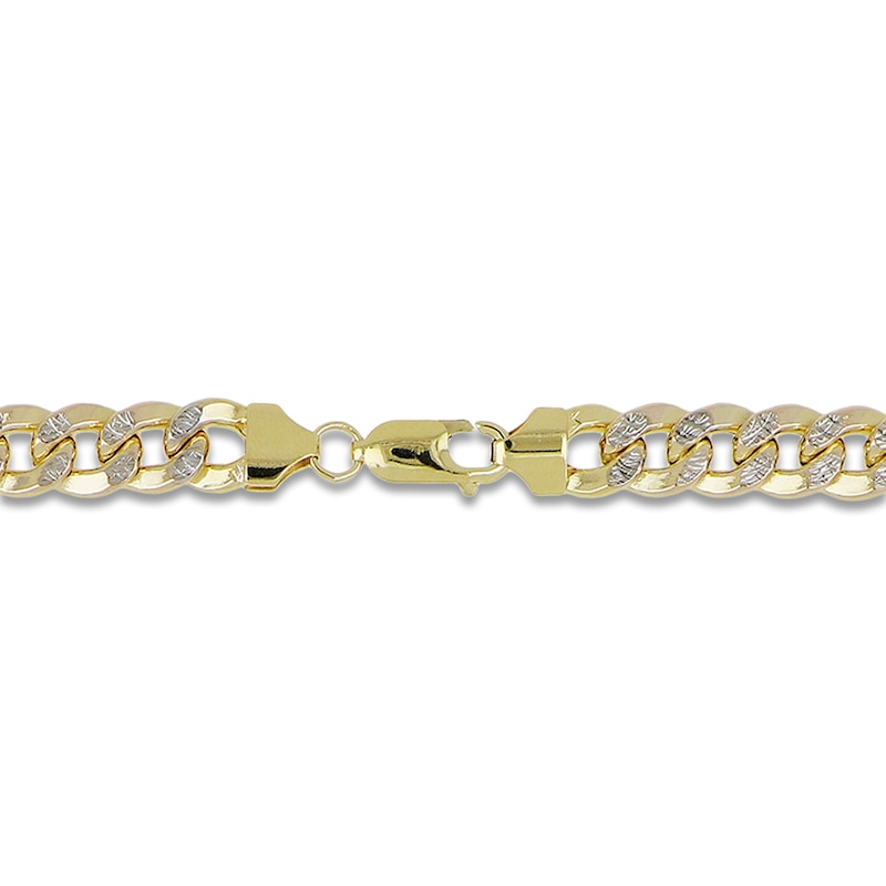 Main Image 3 of Semi-Solid Curb Chain Bracelet 14K Yellow Gold 8.5&quot; 11.2mm