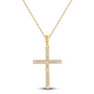 Cross - Traditional Cross Pendant - Rope Necklace (281) 2mm 22” Rope Necklace