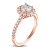 Thumbnail Image 2 of Diamond Halo Engagement Ring 1-1/4 ct tw 14K Rose Gold