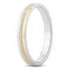 Thumbnail Image 2 of Men's Brushed Rope Wedding Band 14K Two-Tone Gold 3.1mm