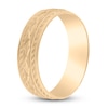 Thumbnail Image 2 of Men's Tribal Milgrain Wedding Band 14K Yellow Gold 6mm