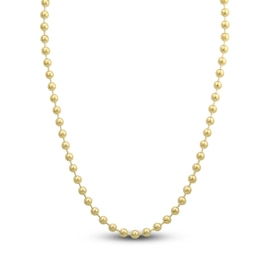 Italia D'Oro Solid Ball Chain Necklace 14K Yellow Gold 18&quot; 4.0mm