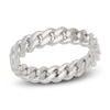 Thumbnail Image 1 of Men's Cuban Link Wedding Band 14K White Gold 5mm