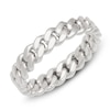 Thumbnail Image 2 of Men's Cuban Link Wedding Band 14K White Gold 5mm