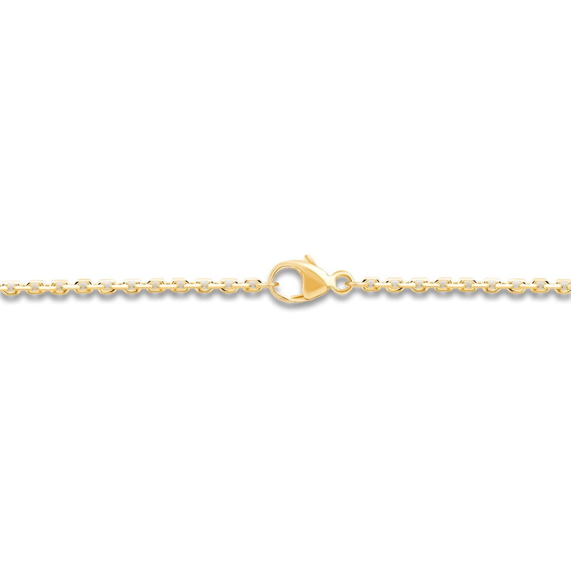 Children's Cross Pendant Necklace 18K Yellow Gold 10"