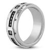 Thumbnail Image 2 of Men's Black Diamond Wedding Band 1/5 ct tw Tungsten Carbide 8mm