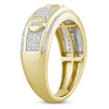 Thumbnail Image 1 of Men's Baguette & Round-Cut Diamond Fashion Ring 1/2 ct tw 10K Yellow Gold