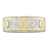 Thumbnail Image 2 of Men's Baguette & Round-Cut Diamond Fashion Ring 1/2 ct tw 10K Yellow Gold