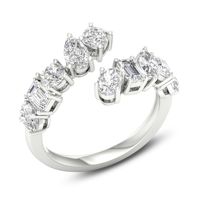 Cushion, Oval, Round, Pear, Marquise & Emerald-Cut Lab-Created Diamond Wrap Ring 2 ct tw 14K White Gold