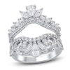Thumbnail Image 0 of Lab-Created Diamond Pear, Marquise & Round-Cut Enhancer Ring 2-1/2 ct tw 14K White Gold